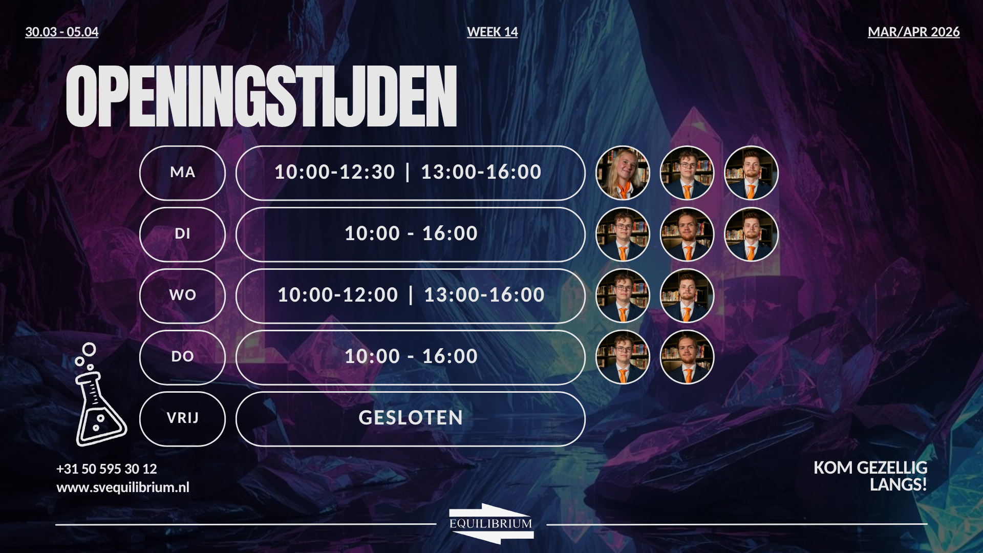 Openingstijden / Office hours w14
