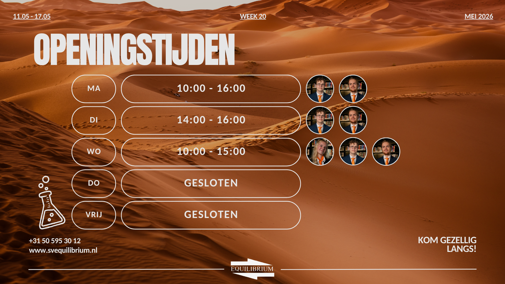 Openingstijden / Office hours w20