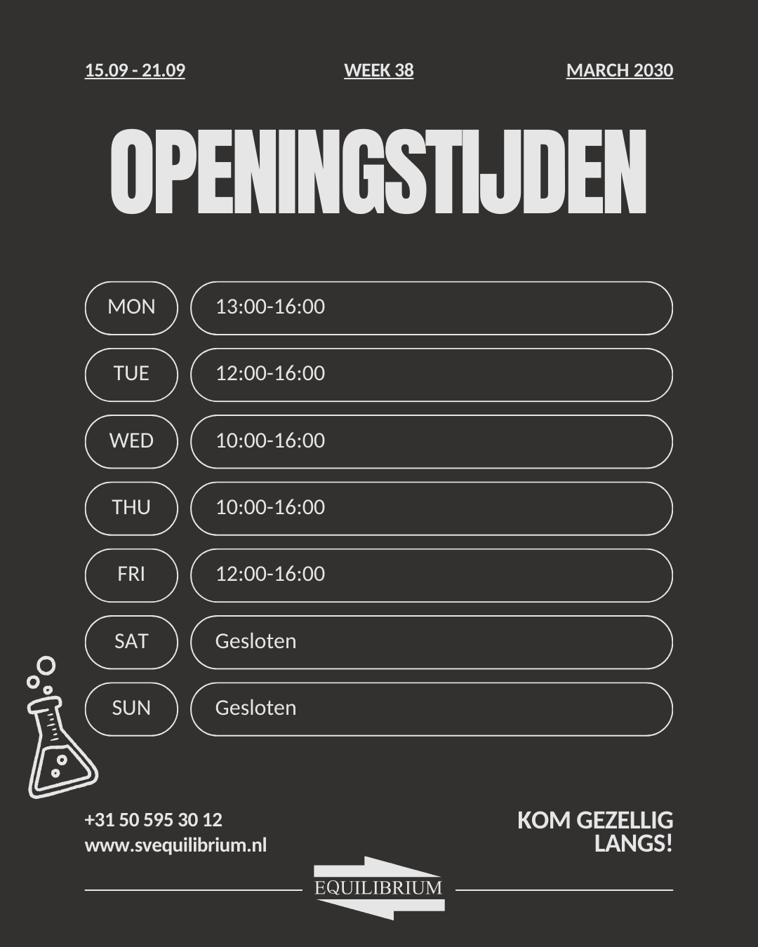 Openingstijden w38