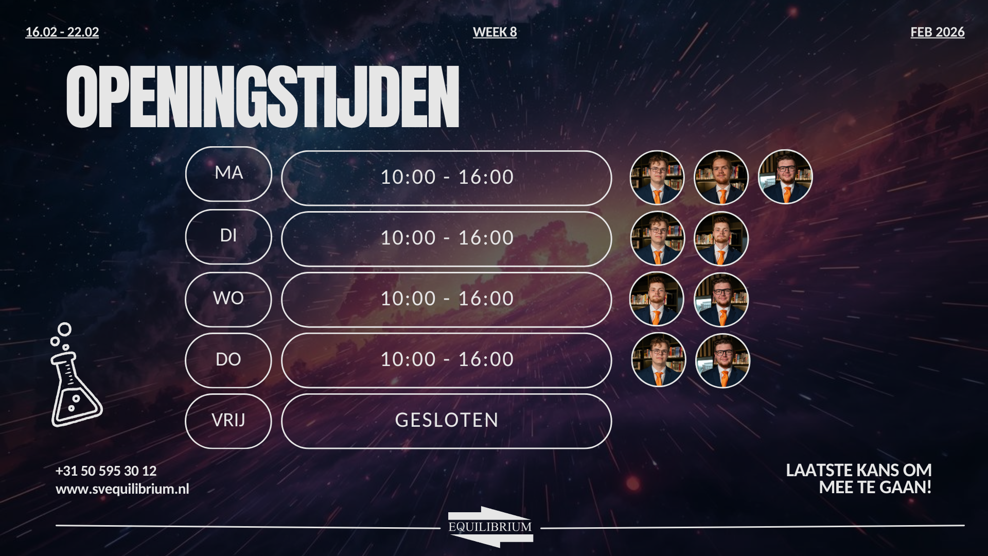 Openingstijden / Office hours w8